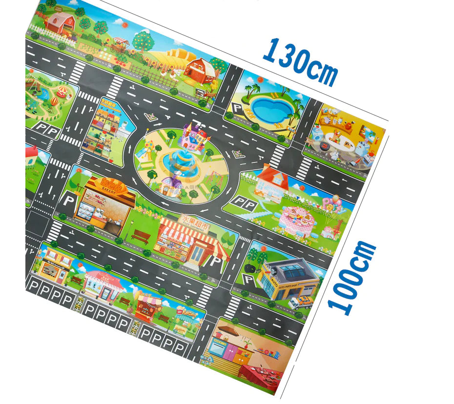 Traffic Adventure Play Mat & Toy Set