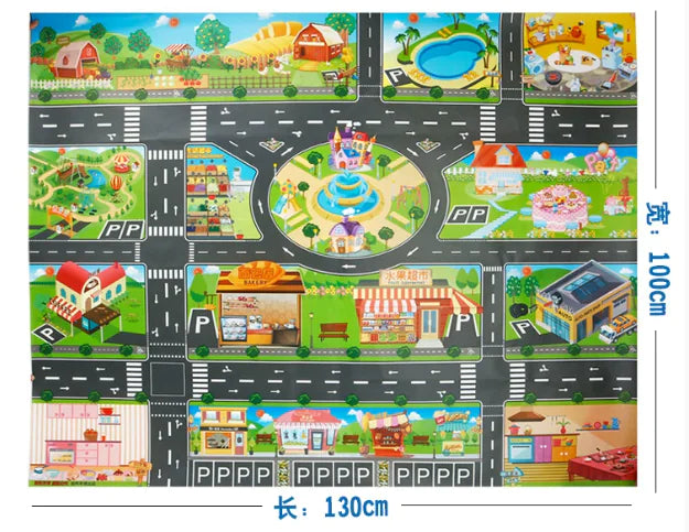 Traffic Adventure Play Mat & Toy Set