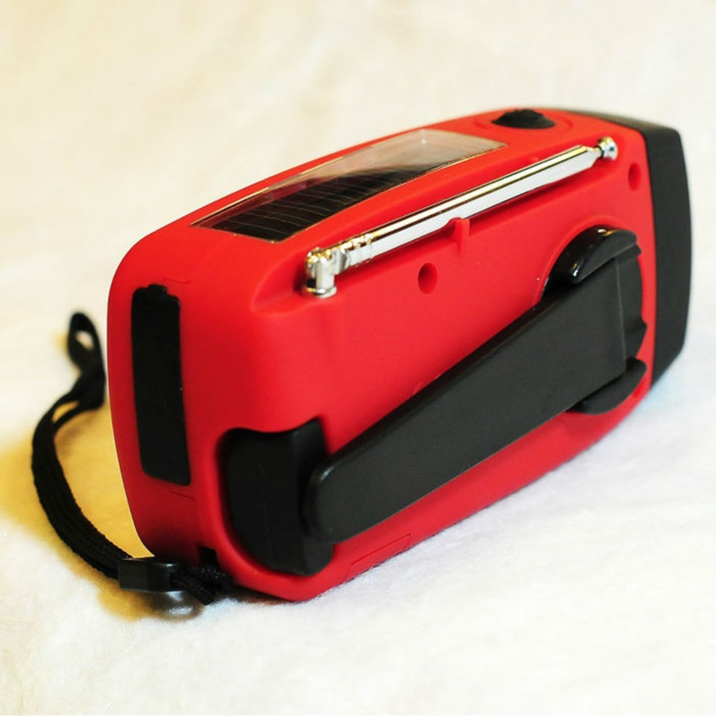 Solar Hand-Crank Emergency Radio Torch & USB Charger