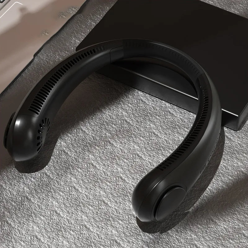 Hands-Free Neck Cooler: Bladeless 3-Speed Personal Fan