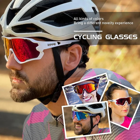 Cycling glasses with polarization