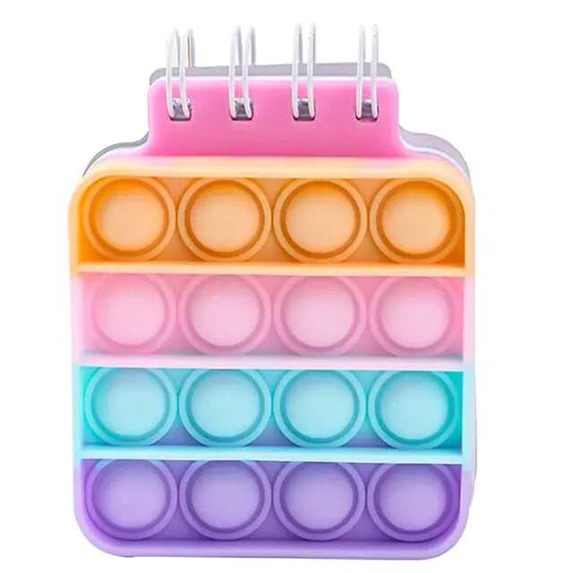 Kawaii Silicone Pop It Notebook Cover