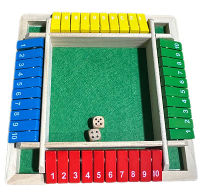 shut the box — game in use on pub table