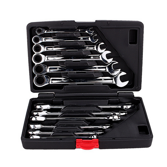 Pro-Series 12-Piece Ratchet Spanner Set (8mm – 19mm)
