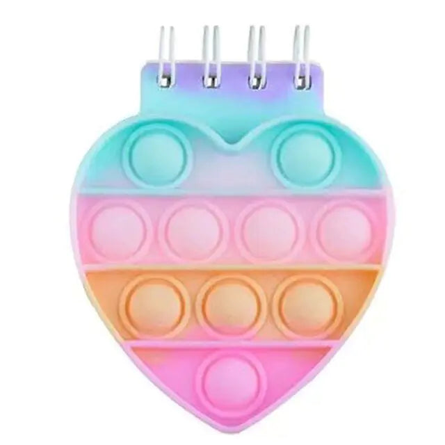 Kawaii Silicone Pop It Notebook Cover
