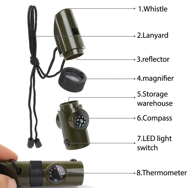 7 in 1 Camping Whistle