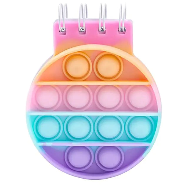 Kawaii Silicone Pop It Notebook Cover